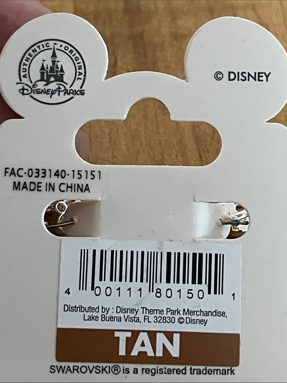 Disney Swarovski Birthstone Silver-Tone Hoop Earrings with Crystal Mickey Charm